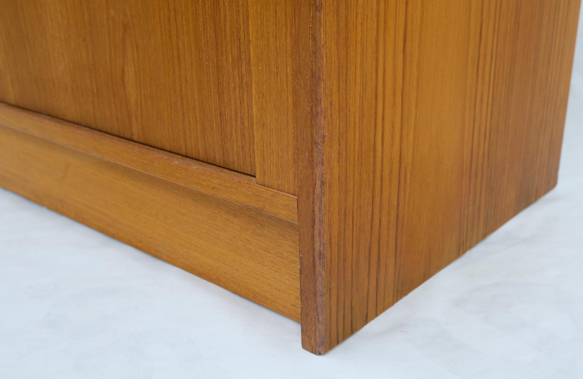 EstablishedLines Tambour Doors 12 Deep Drawers 3 Shelves Danish Teak Mid-Century Modern Credenza