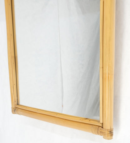 EstablishedLines Blond Bamboo Ratan Dome Top Shape Mid Century Modern Wall Mirror MINT!