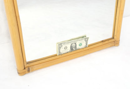 EstablishedLines Blond Bamboo Ratan Dome Top Shape Mid Century Modern Wall Mirror MINT!