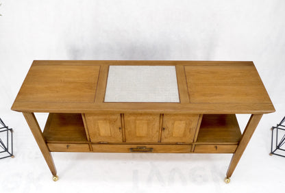 EstablishedLines Travertine Fliptop Insert Drop Front Door 3 Drawers Server Credenza Console