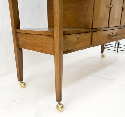 EstablishedLines Travertine Fliptop Insert Drop Front Door 3 Drawers Server Credenza Console