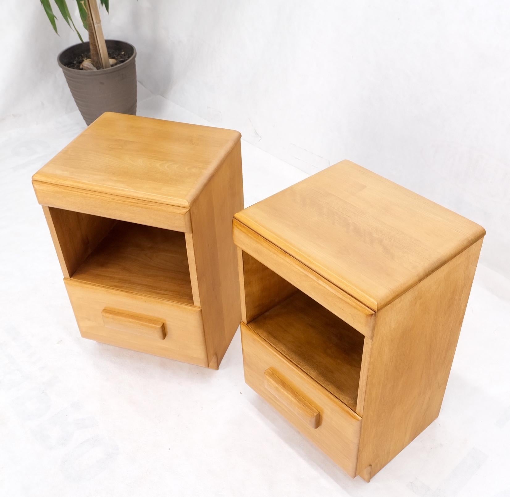 EstablishedLines Russel Wright Conant Ball Pair Mid Century Modern Blond Birch Night Stands MINT!
