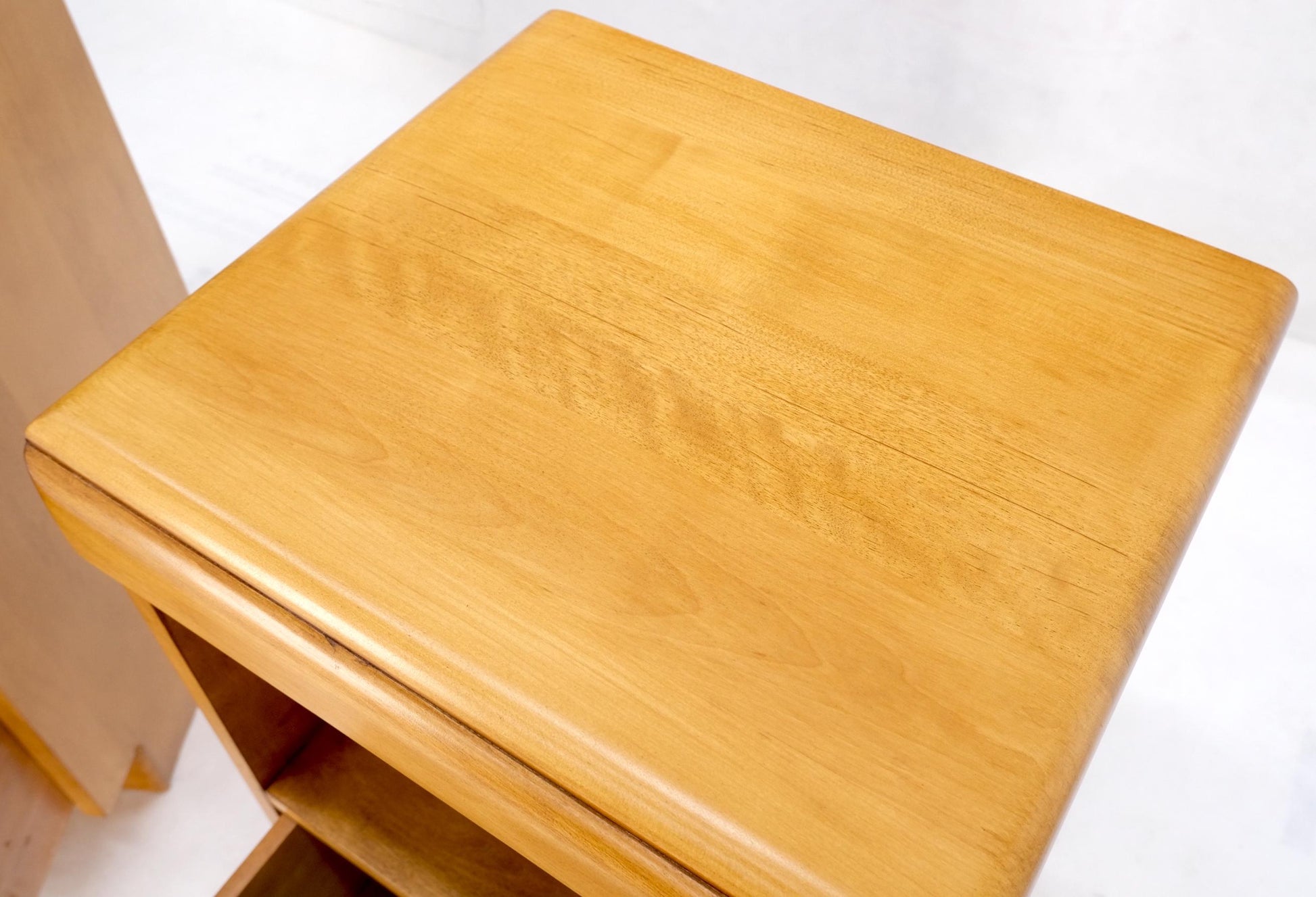 EstablishedLines Russel Wright Conant Ball Pair Mid Century Modern Blond Birch Night Stands MINT!