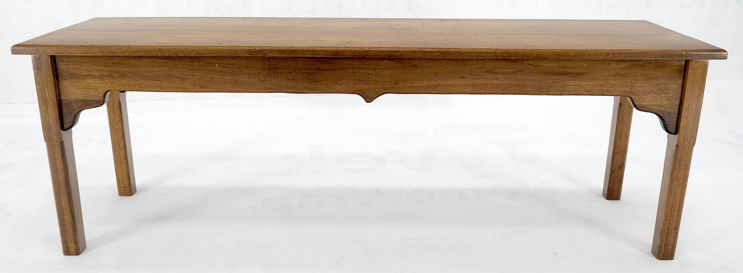 EstablishedLines Arts & Crafts Style Custom Solid Varnished Walnut 54" Long Bench Shaker Style