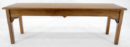 EstablishedLines Arts & Crafts Style Custom Solid Varnished Walnut 54" Long Bench Shaker Style