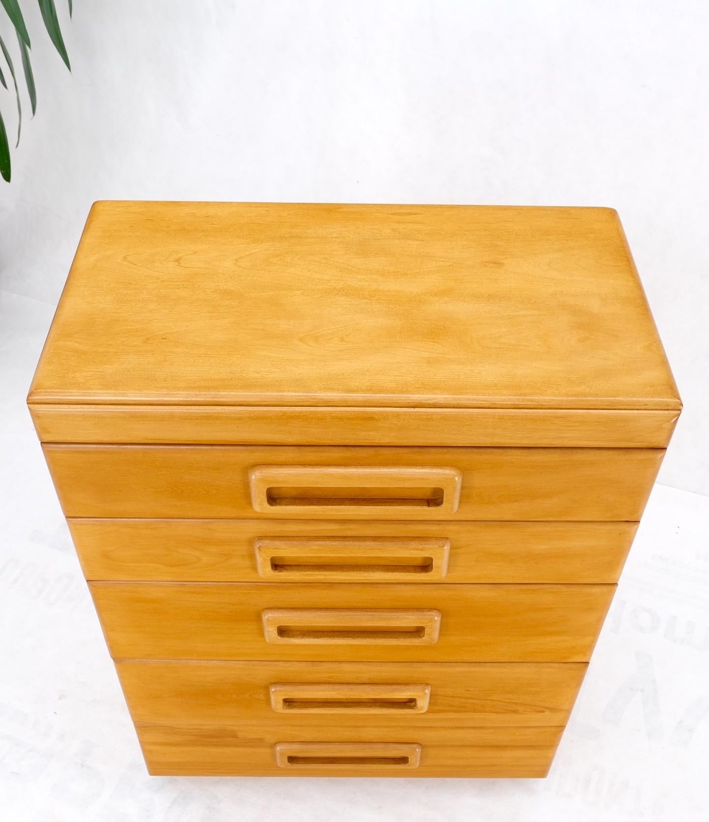 EstablishedLines Russel Wright Conant Ball Mid-Century Modern Solid Birch High Chest Dresser Mint
