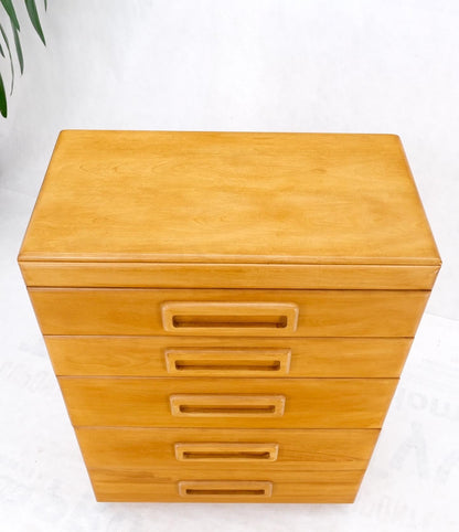 EstablishedLines Russel Wright Conant Ball Mid-Century Modern Solid Birch High Chest Dresser Mint