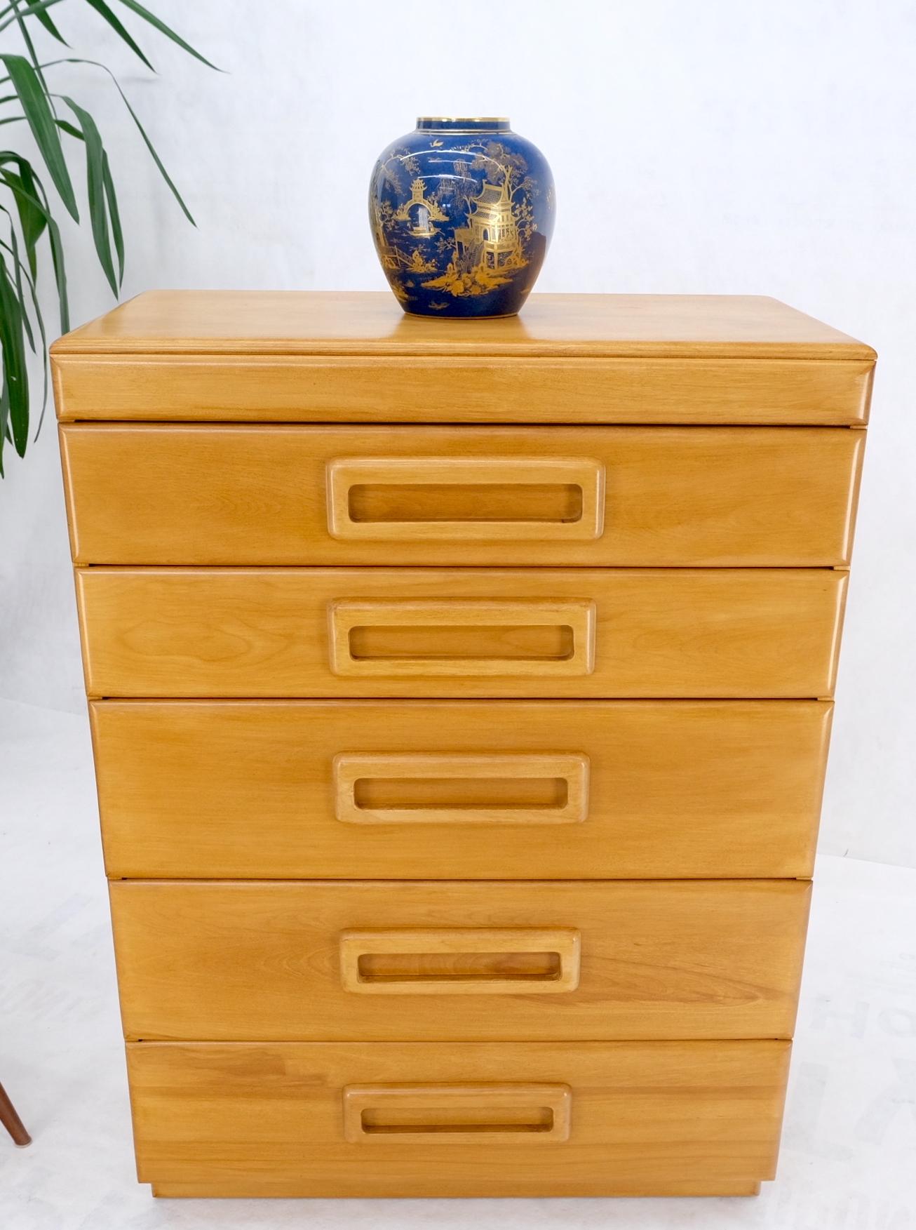 EstablishedLines Russel Wright Conant Ball Mid-Century Modern Solid Birch High Chest Dresser Mint
