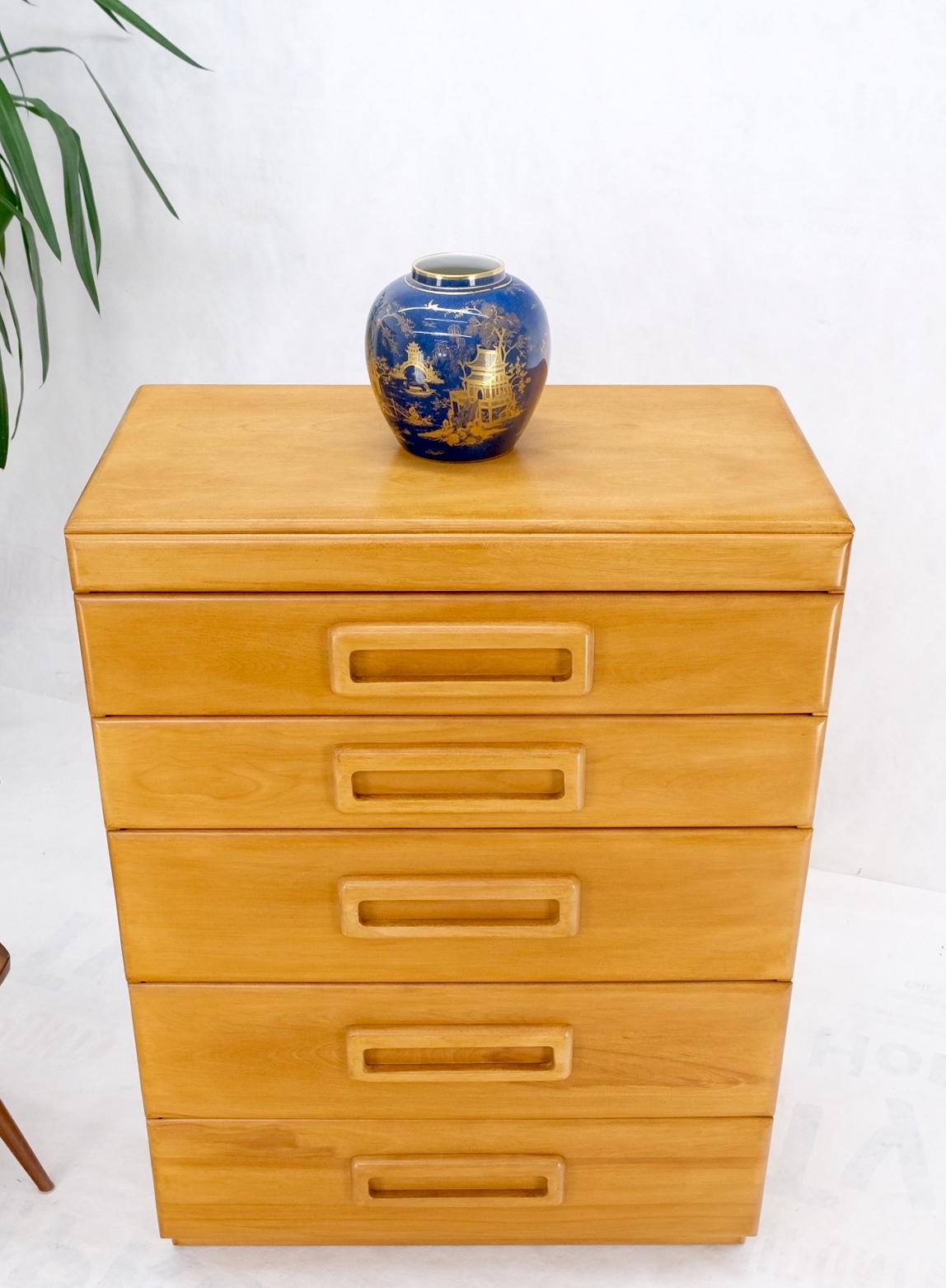 EstablishedLines Russel Wright Conant Ball Mid-Century Modern Solid Birch High Chest Dresser Mint