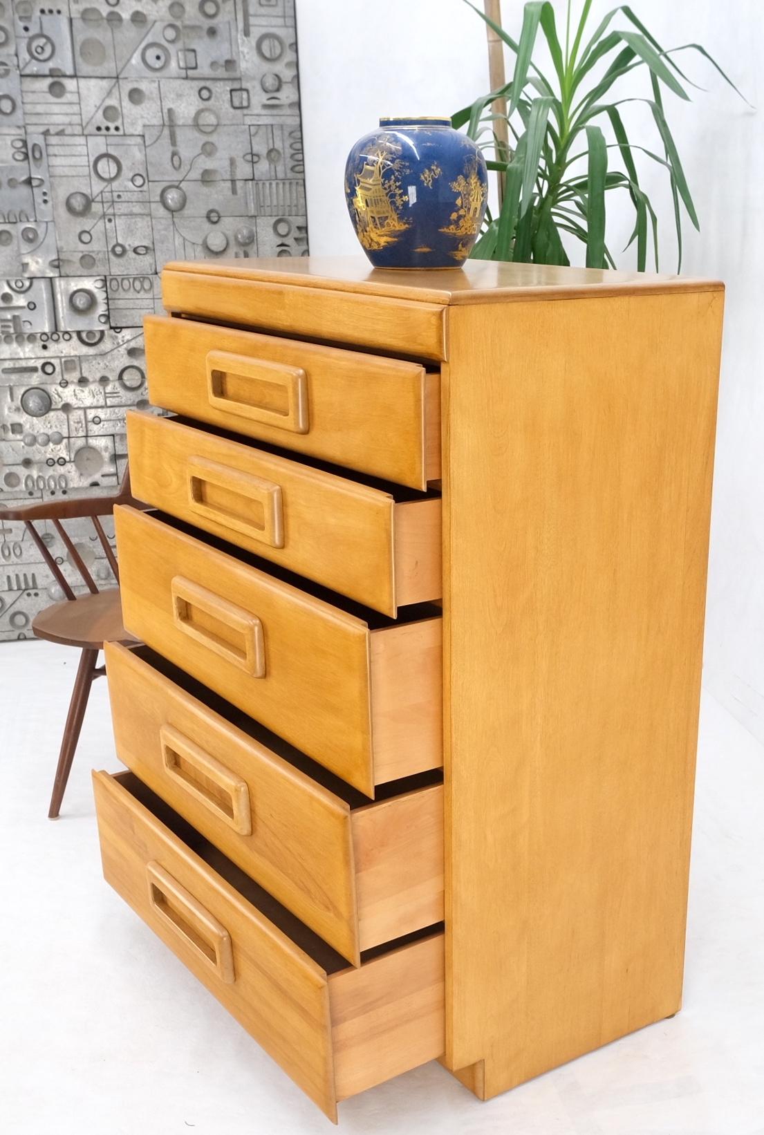 EstablishedLines Russel Wright Conant Ball Mid-Century Modern Solid Birch High Chest Dresser Mint