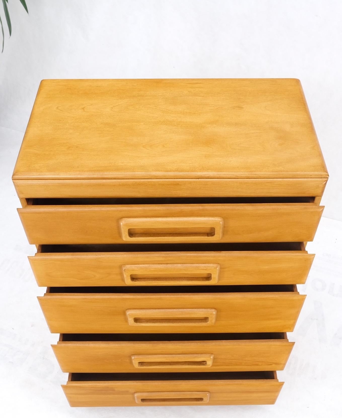EstablishedLines Russel Wright Conant Ball Mid-Century Modern Solid Birch High Chest Dresser Mint