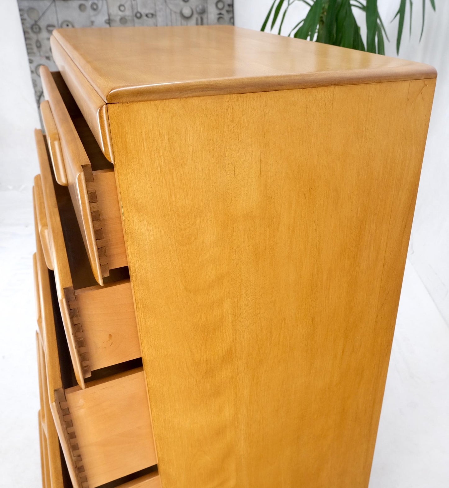 EstablishedLines Russel Wright Conant Ball Mid-Century Modern Solid Birch High Chest Dresser Mint