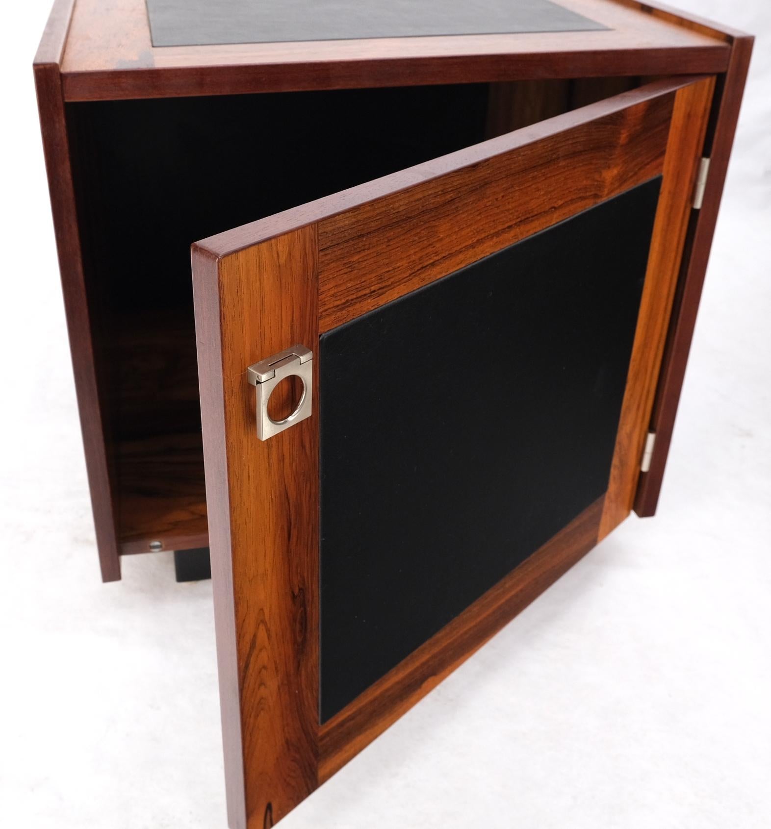EstablishedLines Pair of Rosewood Deep One Door Night Stands End Side Tables Bookcase MINT