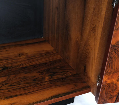 EstablishedLines Pair of Rosewood Deep One Door Night Stands End Side Tables Bookcase MINT