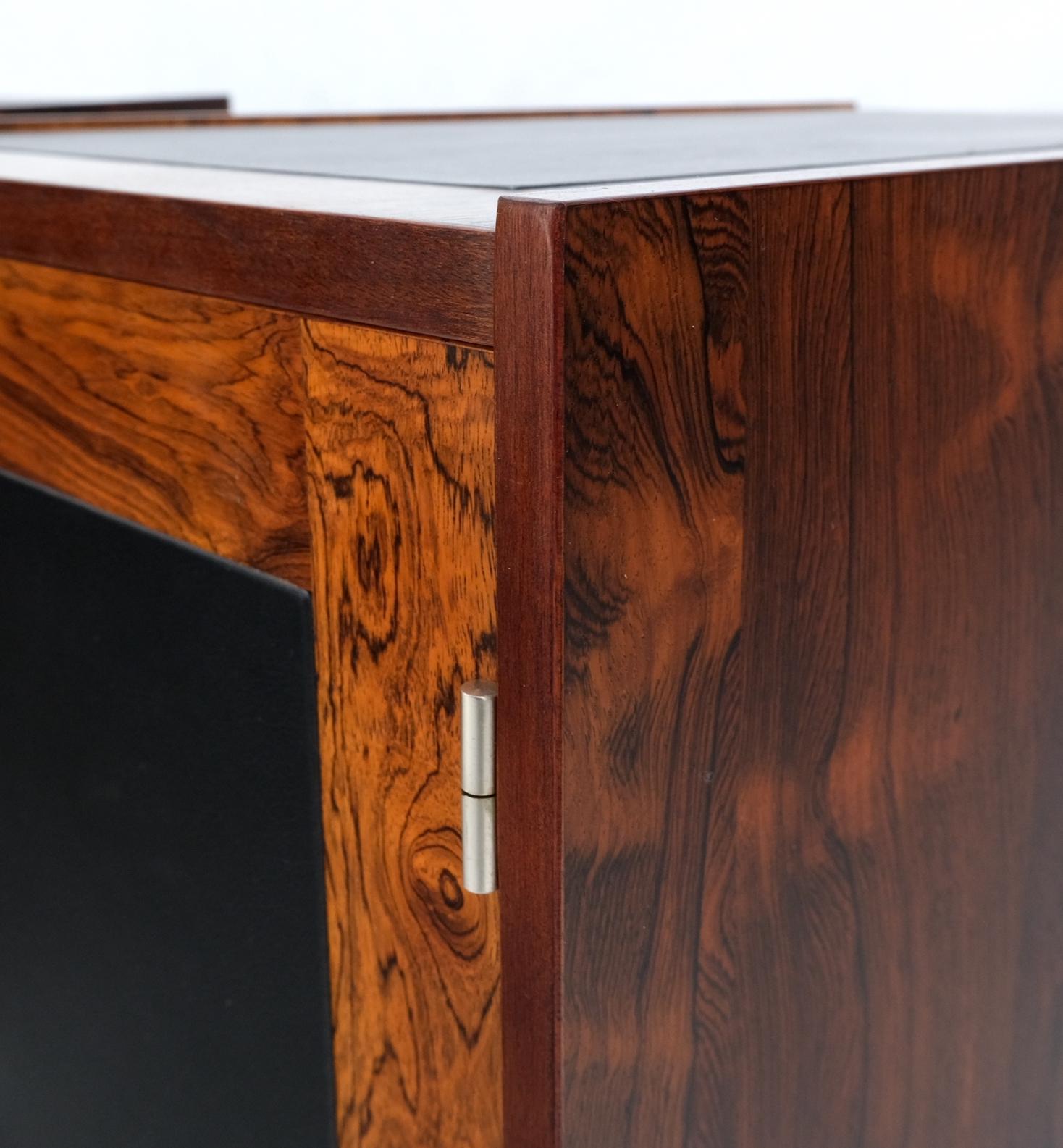 EstablishedLines Pair of Rosewood Deep One Door Night Stands End Side Tables Bookcase MINT