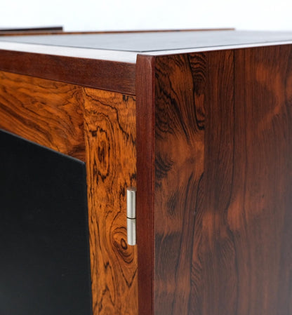 EstablishedLines Pair of Rosewood Deep One Door Night Stands End Side Tables Bookcase MINT