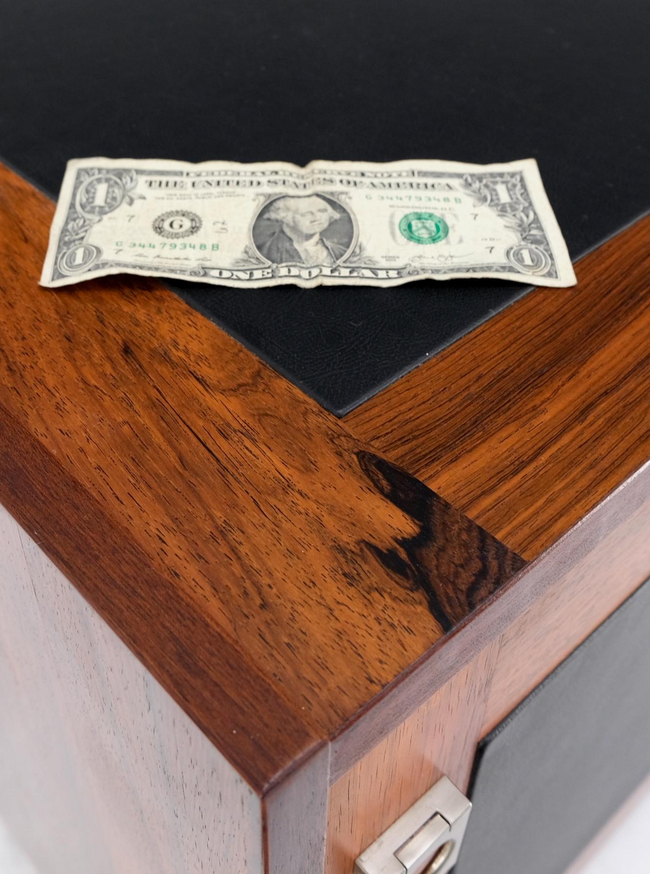 EstablishedLines Pair of Rosewood Deep One Door Night Stands End Side Tables Bookcase MINT