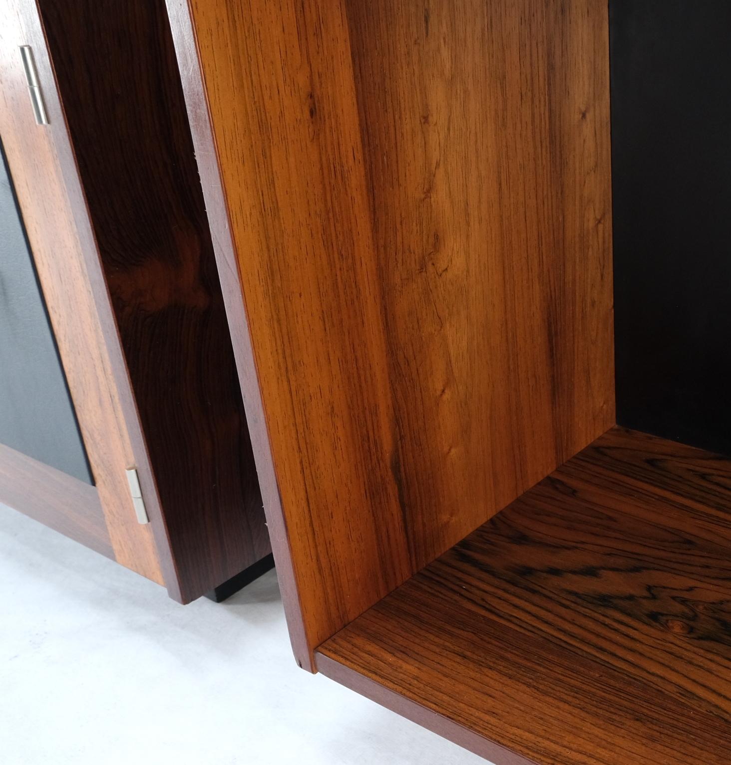 EstablishedLines Pair of Rosewood Deep One Door Night Stands End Side Tables Bookcase MINT