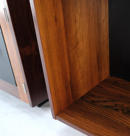 EstablishedLines Pair of Rosewood Deep One Door Night Stands End Side Tables Bookcase MINT
