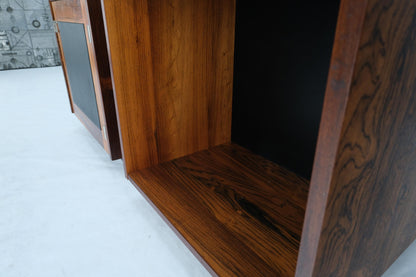 EstablishedLines Pair of Rosewood Deep One Door Night Stands End Side Tables Bookcase MINT