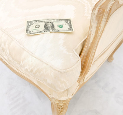 EstablishedLines Extra Wide Country French Lounge Chair W/ Matching Ottoman Beige Upholstery Mint