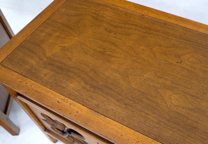 EstablishedLines Pair Double Door Pierced Carved Doors Compartment Night Stands End Tables Mint