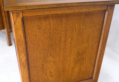 EstablishedLines Pair Double Door Pierced Carved Doors Compartment Night Stands End Tables Mint