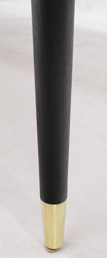 EstablishedLines Round Mid Century Ebonized Oak Dining Table w/ Two Leafs Jack Van der Molen MINT