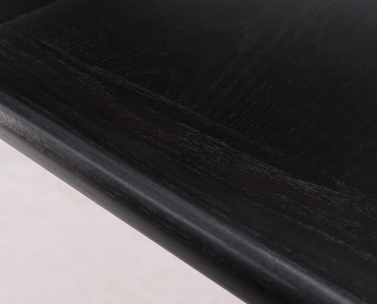 EstablishedLines Round Mid Century Ebonized Oak Dining Table w/ Two Leafs Jack Van der Molen MINT
