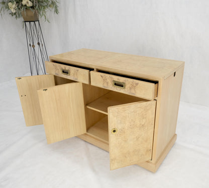 EstablishedLines White Wash Pickled Burl Wood Expandable Liquor Cabinet on Wheels Campaign Pulls