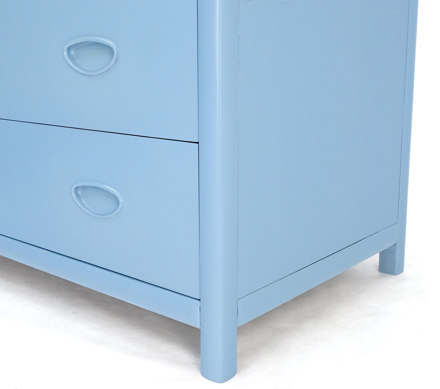 Pair Michael Taylor For Baker Light Grey Blue 4 Drawer Dressers Bachelor Chests