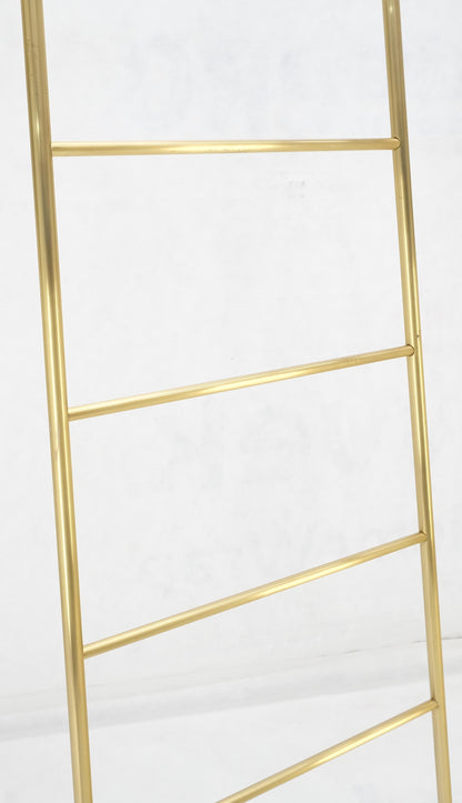 EstablishedLines Pair of 89" Tall Brass Custom Decorative Textile Fabric Towel Racks Displays
