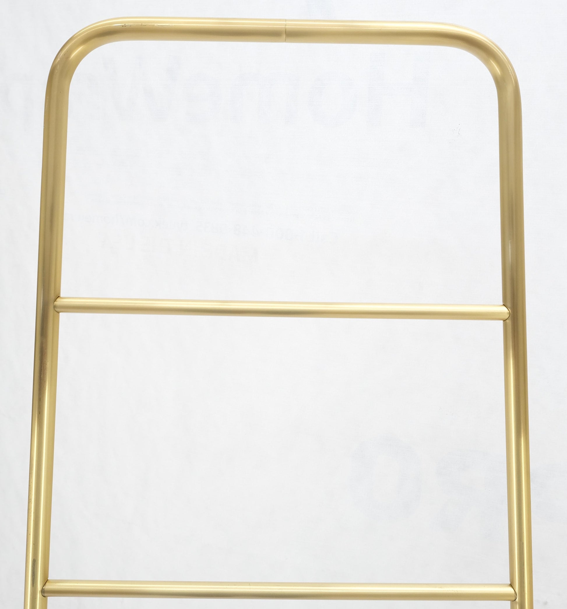 EstablishedLines Pair of 89" Tall Brass Custom Decorative Textile Fabric Towel Racks Displays