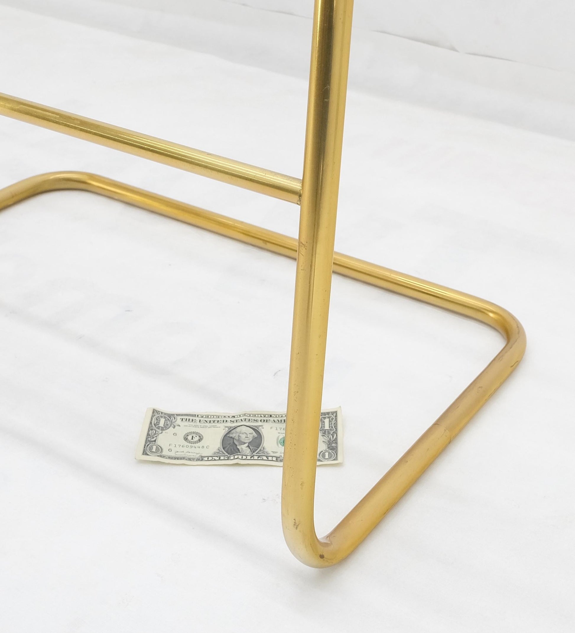 EstablishedLines Pair of 89" Tall Brass Custom Decorative Textile Fabric Towel Racks Displays