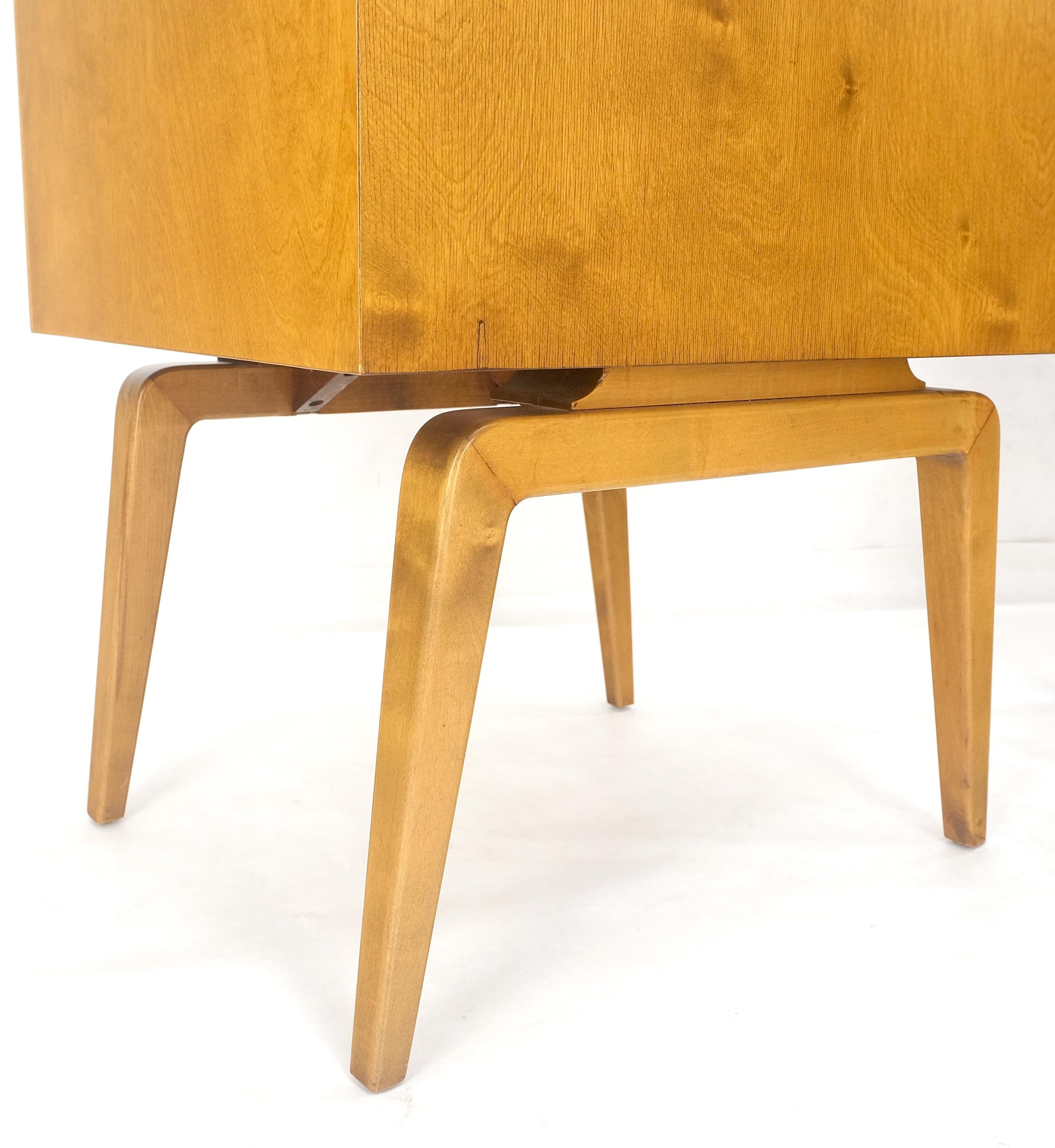 EstablishedLines Pair Swedish Edmund Spence 2 Drawer Blond Birch Night Bed Stands Cabinets MINT!