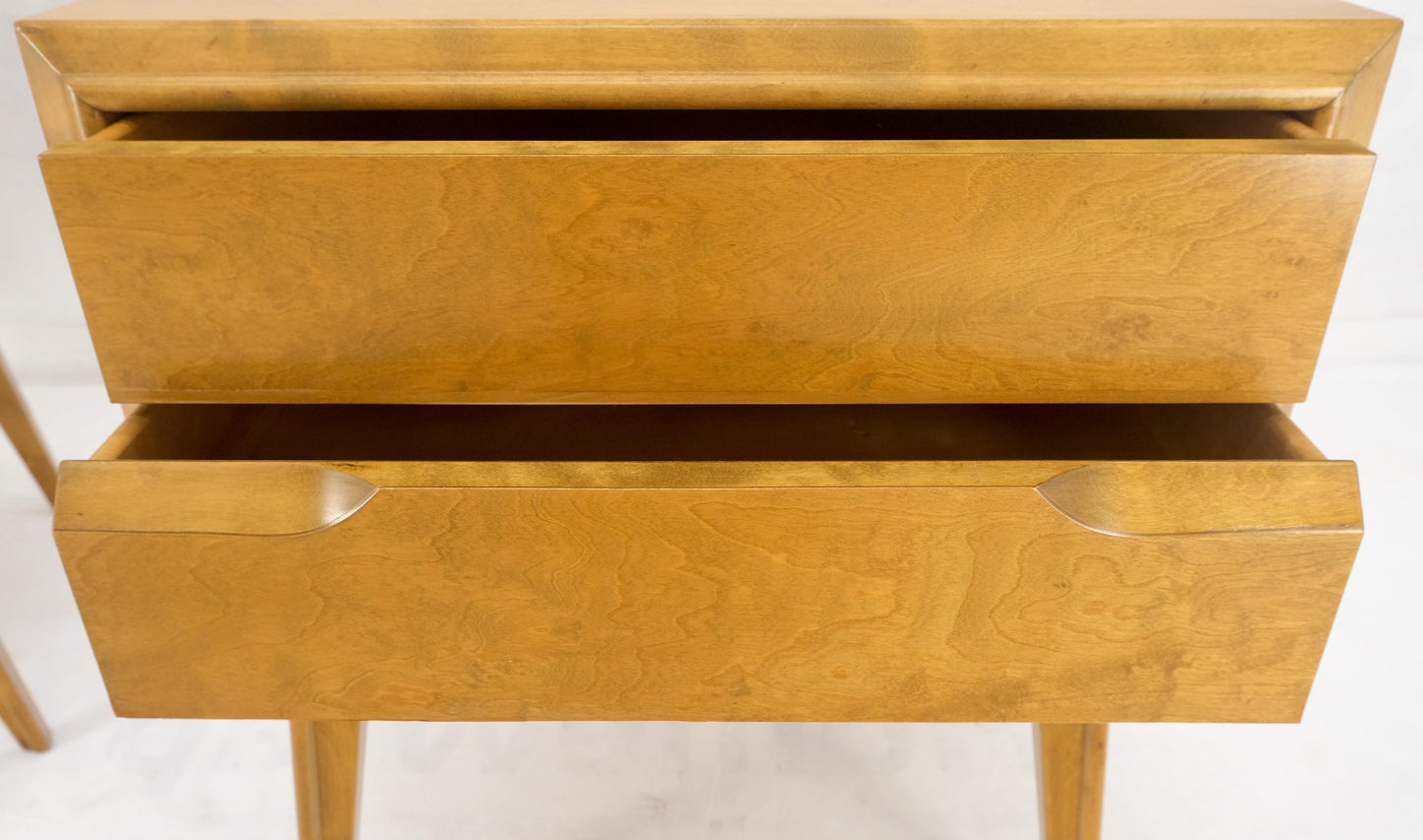 EstablishedLines Pair Swedish Edmund Spence 2 Drawer Blond Birch Night Bed Stands Cabinets MINT!