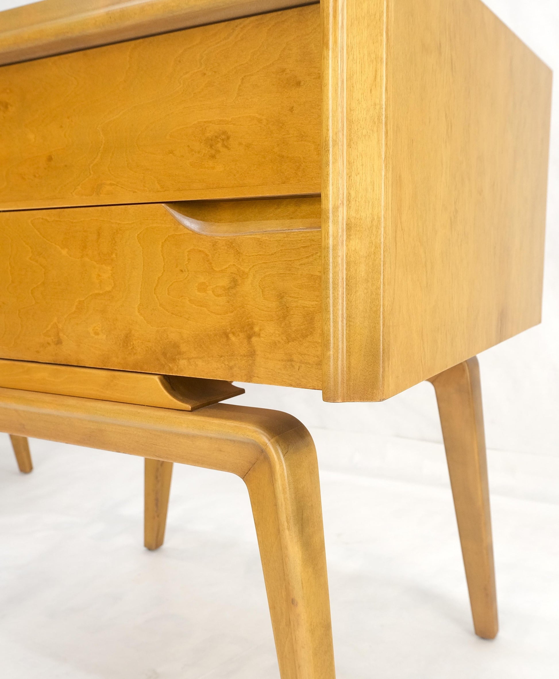 EstablishedLines Pair Swedish Edmund Spence 2 Drawer Blond Birch Night Bed Stands Cabinets MINT!