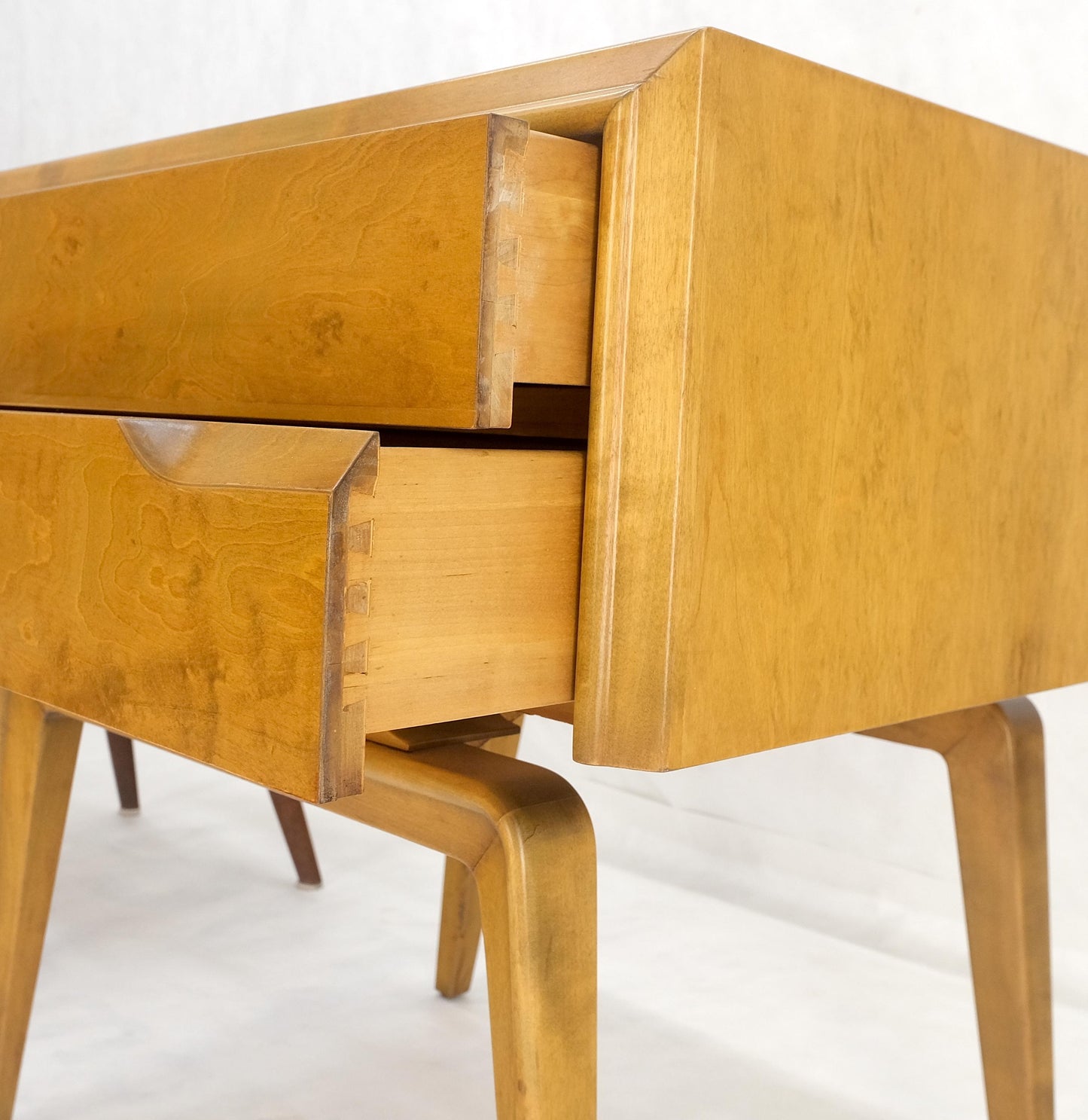 EstablishedLines Pair Swedish Edmund Spence 2 Drawer Blond Birch Night Bed Stands Cabinets MINT!