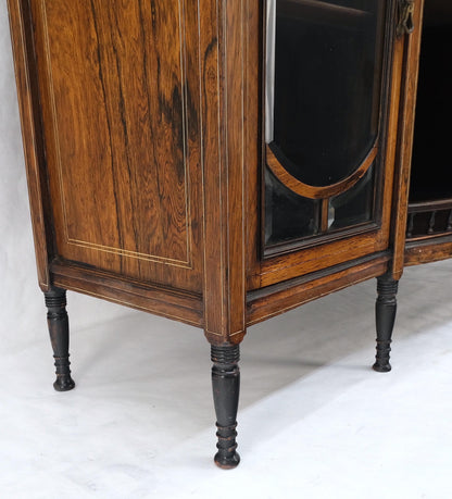 Victorian Rosewood Sideboard Credenza Etagere Display Cabinet Beveled Glass Mint