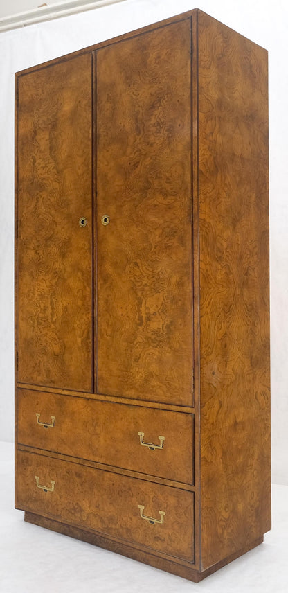 EstablishedLines Burl Wood Large 74" Tall Gentelman's Chest Dresser High Boy Campaign Style MINT!