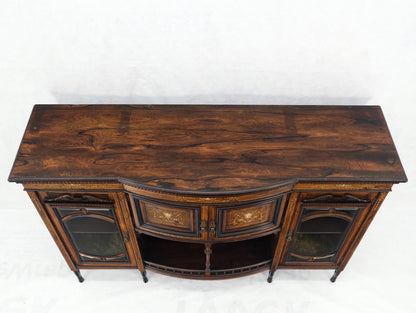 Victorian Rosewood Sideboard Credenza Etagere Display Cabinet Beveled Glass Mint