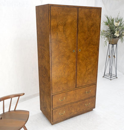 EstablishedLines Burl Wood Large 74" Tall Gentelman's Chest Dresser High Boy Campaign Style MINT!