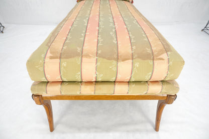 Klismos Light Carved Walnut Frame Chaise Lounge Chair Stunning MIINT Frame!