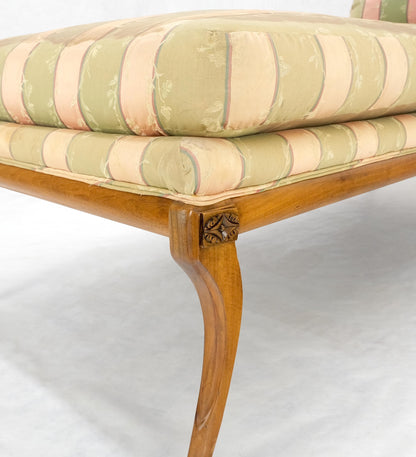 Klismos Light Carved Walnut Frame Chaise Lounge Chair Stunning MIINT Frame!
