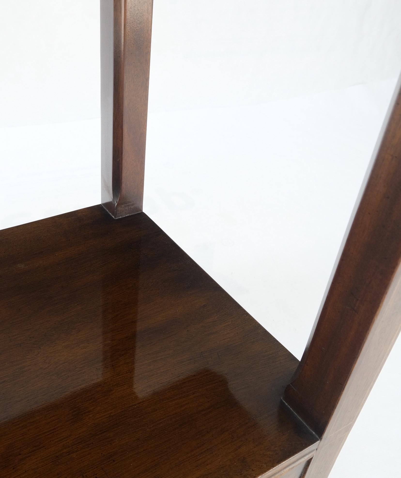 EstablishedLines Mahogany Banded Inlay Drop Leaf Silver Drawer 5 Drawers Server Cart on Wheels