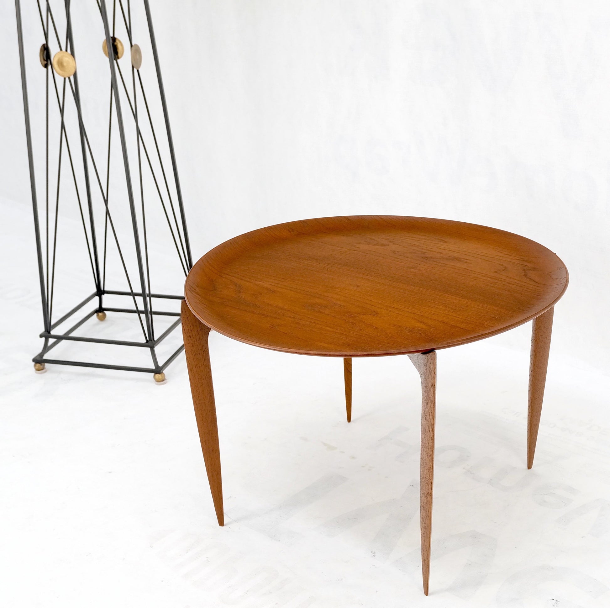 EstablishedLines Fritz Hansen Danish Mid-Century Modern Folding Coffee Table Stand Tray Top Mint!