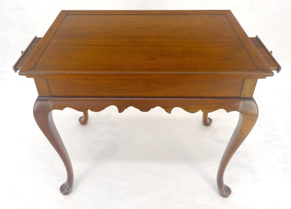 EstablishedLines Queen Ann Solid Mahogany Pull Out Trays Gallery Top Side End Table MINT
