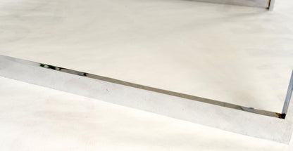 EstablishedLines Mid Century Square Granite Top Chrome Base Occasional Coffee Side End Table MINT
