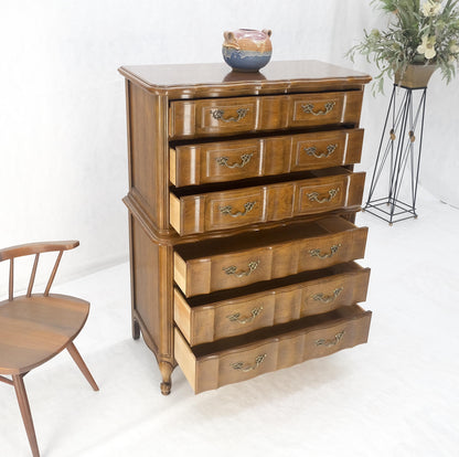 EstablishedLines Dark Amber Tone 6 Drawers High Boy French Chest of Drawers by Thomasville MINT!