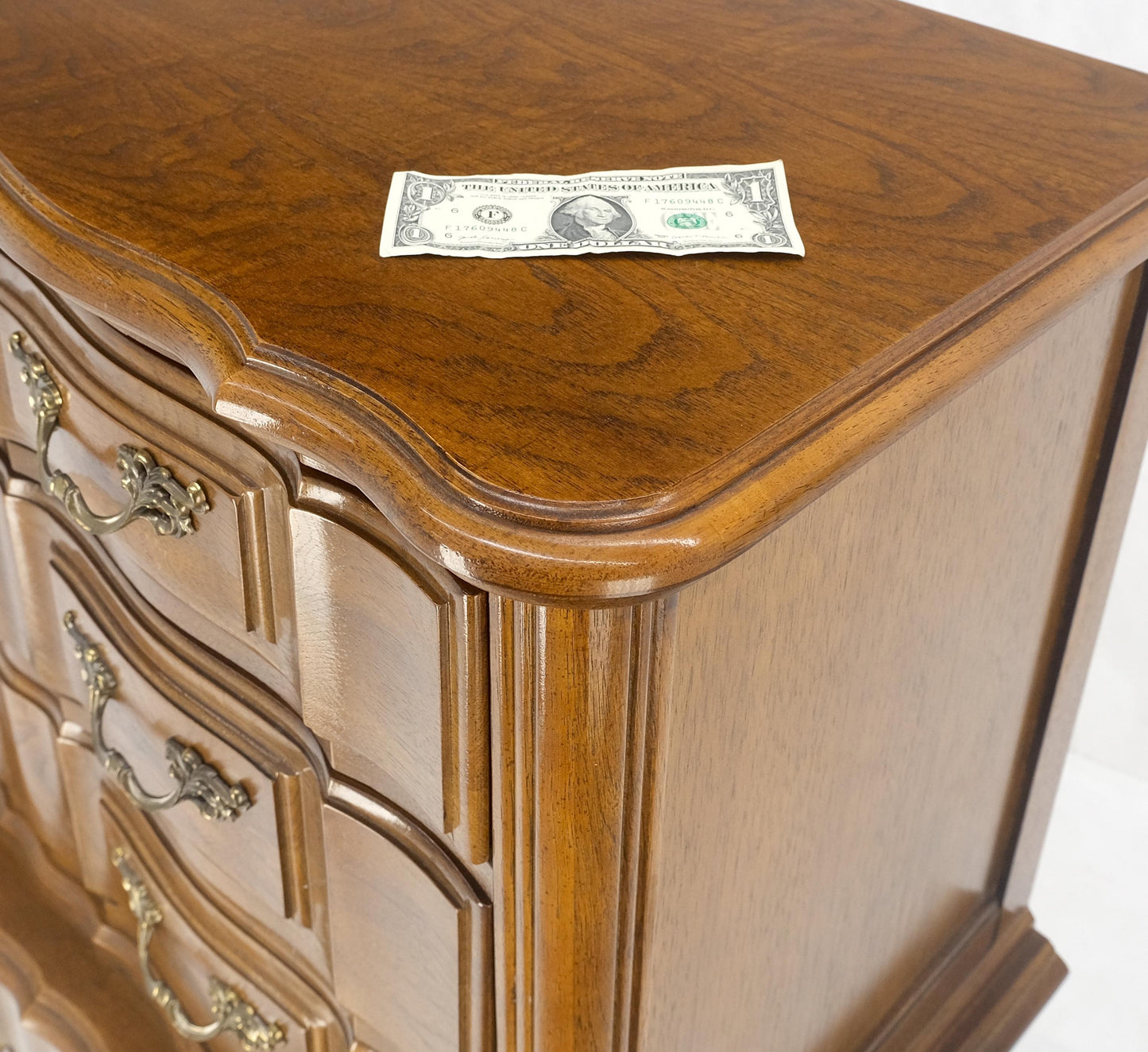 EstablishedLines Dark Amber Tone 6 Drawers High Boy French Chest of Drawers by Thomasville MINT!